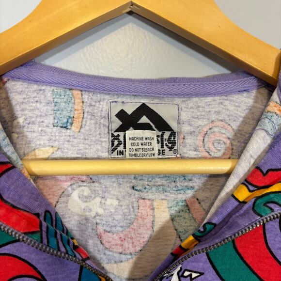 90s Dimitris In The House Abstract Polo Shirt Graphic Cotton Top | Bright Spring - Picture 6 of 8